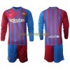 Original Trikotsatz FC Barcelona Heimtrikot 2021-22 Langarm Für Kinder